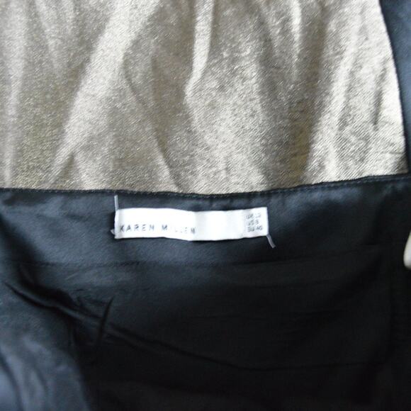 Karen Millen Size 8 Satin Gold and Black Dress  | Size 8 - Picture 5 of 6